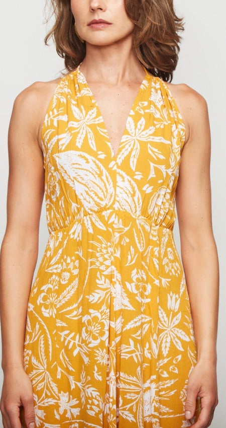Vestido lace mustard