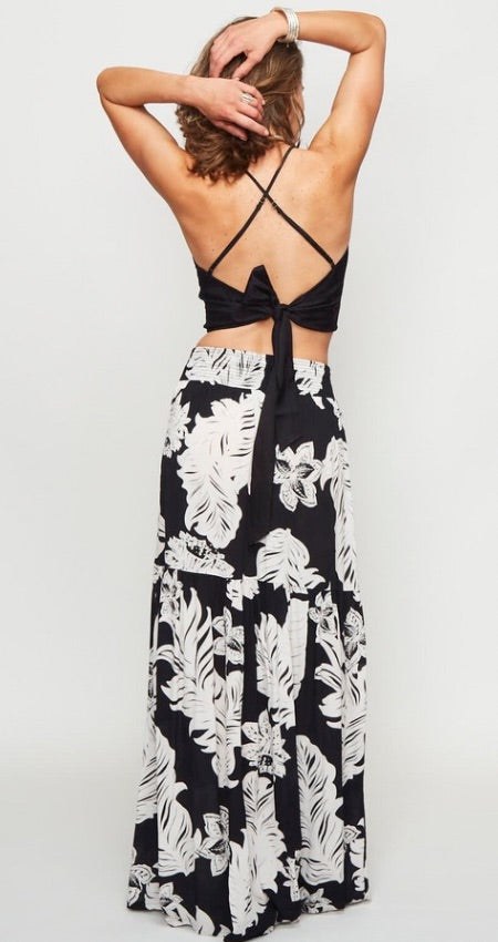 Vestido Barcelona Black Flower