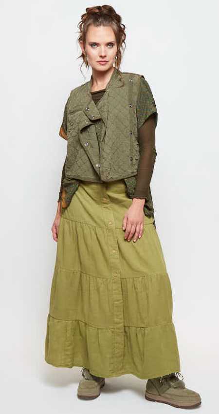 FALDA GRUNGE GREEN