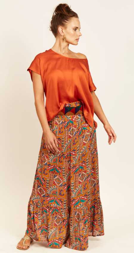 FALDA ELASTIC ROYAL MUSTARD