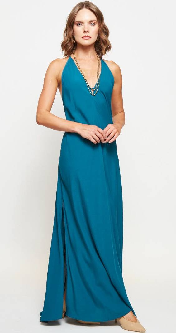 VESTIDO NEW SHIMMER PETROLEO