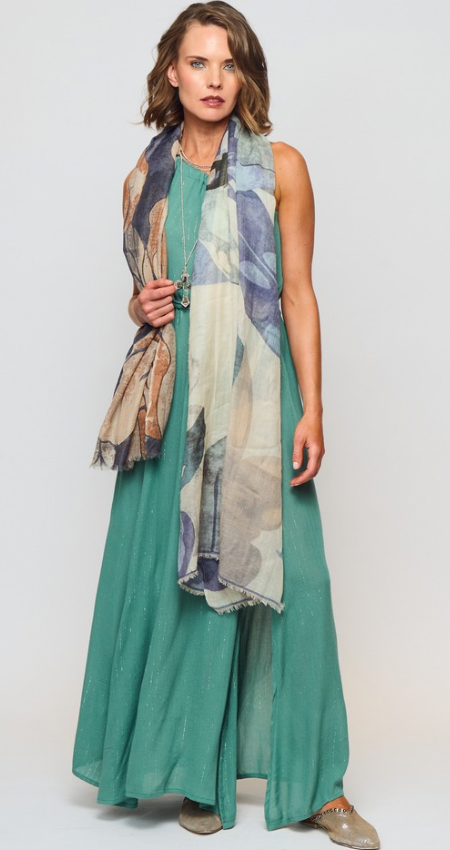 Vestido Toscano Green Shine