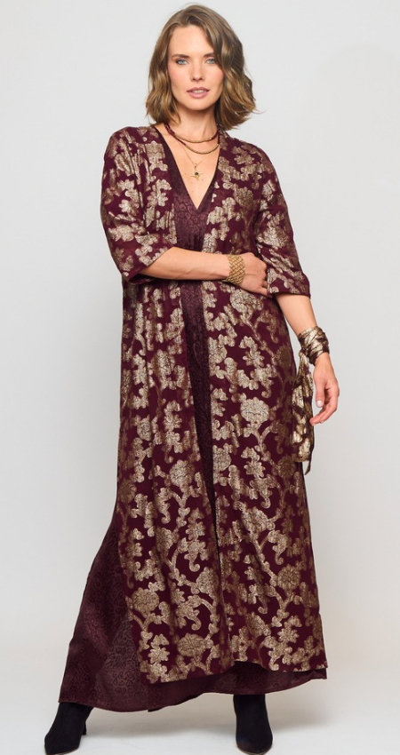 Kimono Royal Bordo Gold