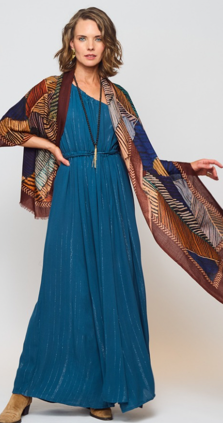 Vestido Toscano Blue Shine