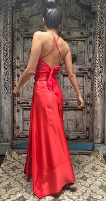 Falda Envolvente Block Red