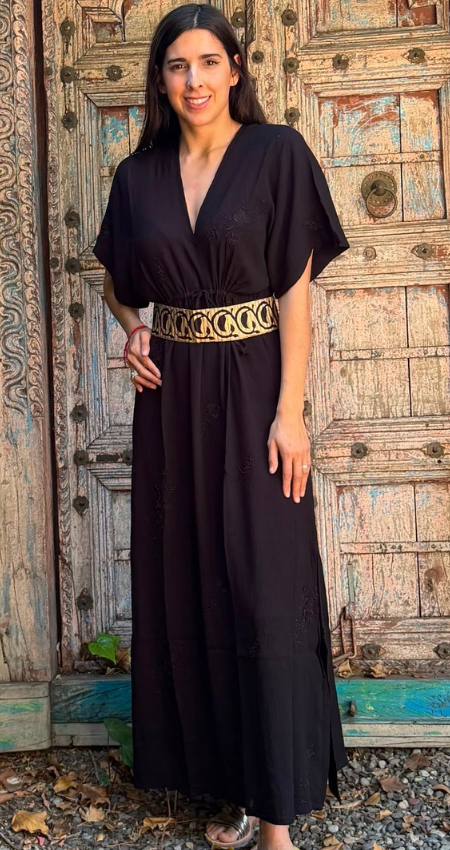 Vestido Dreams Black Flower