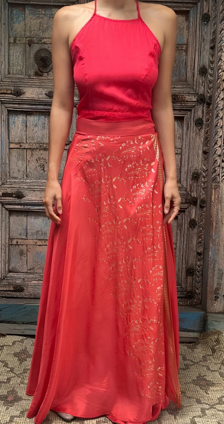 Falda Envolvente Block Red
