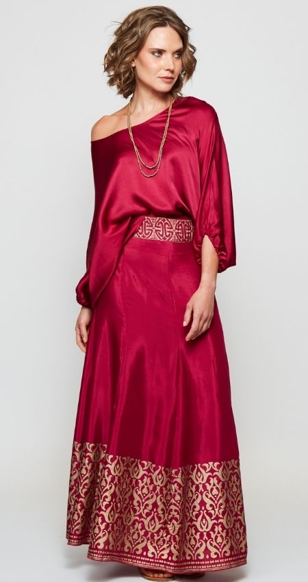 FALDA KALI BLOCK MAGENTA