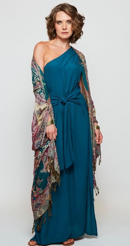 VESTIDO STRAP PETROLEO