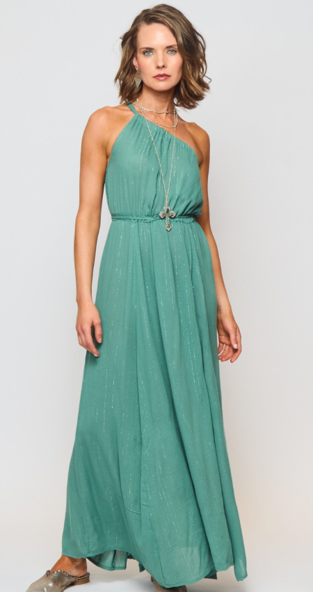 Vestido Toscano Green Shine
