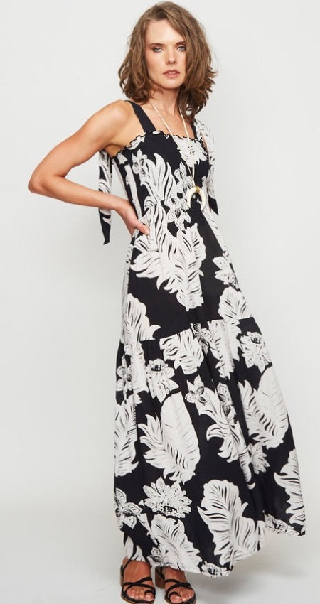 Vestido Barcelona Black Flower