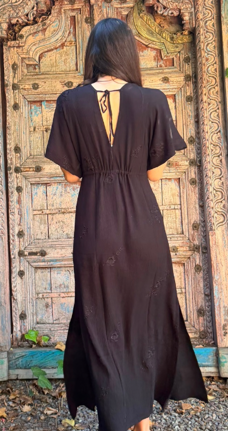 Vestido Dreams Black Flower
