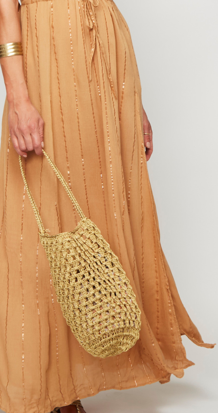 Cartera Crochet Gold