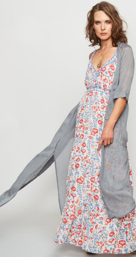 Kimono Plain Silver - Talla única