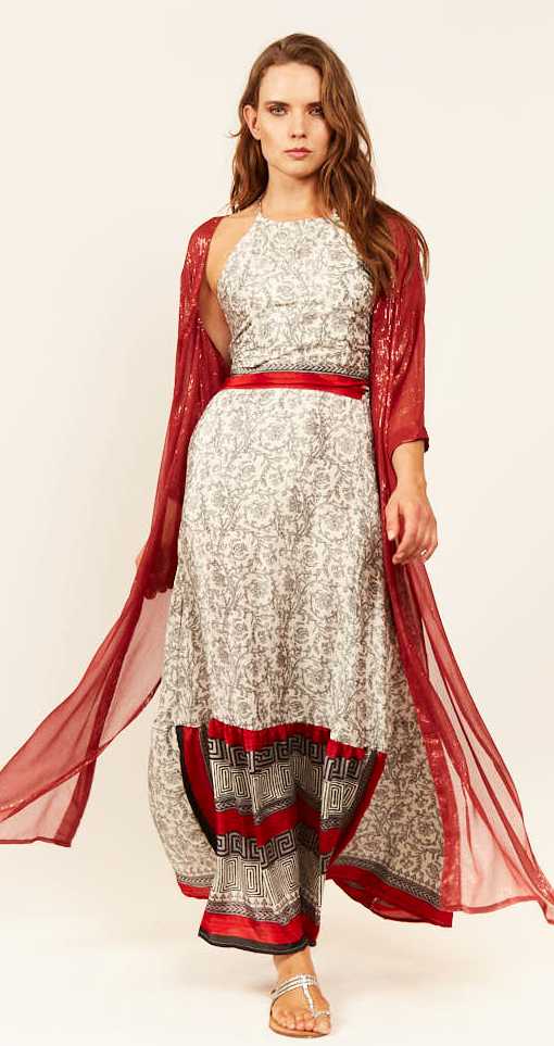 CONJUNTO RUFFLE WHITE TRIBAL