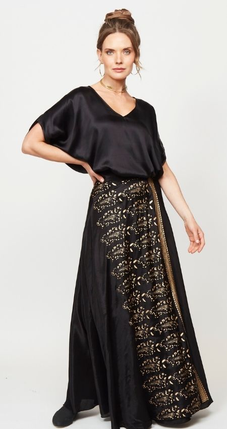 FALDA BLOCK BLACK ALIKA