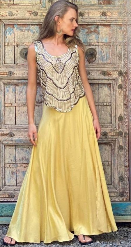 FALDA SHIMMER GOLD
