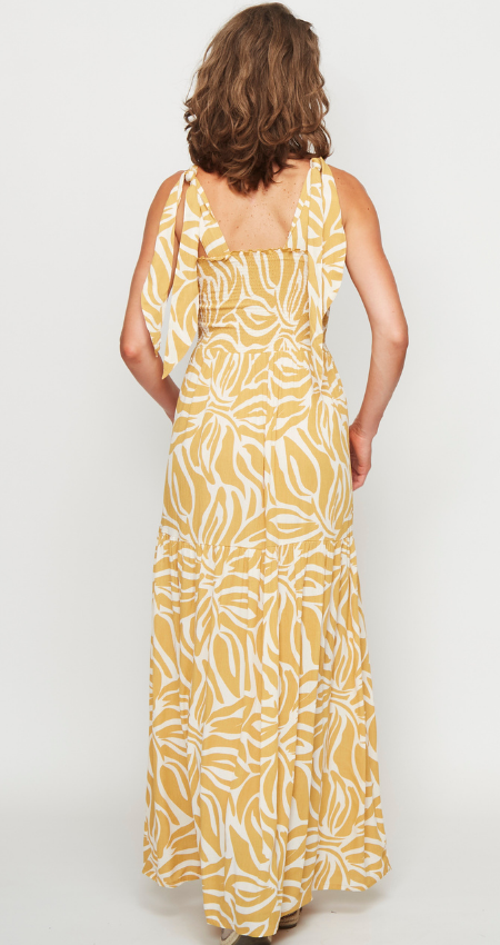 Vestido Barcelona Mustard Leaves