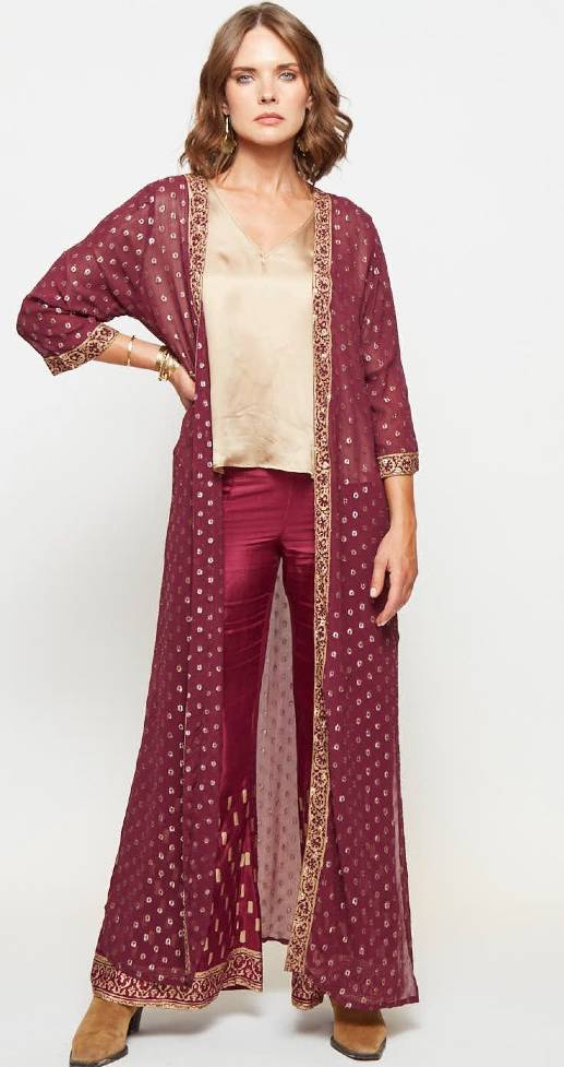 KIMONO BLOCK BORDO