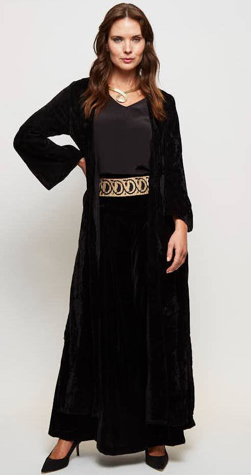 KIMONO VELVET BLACK
