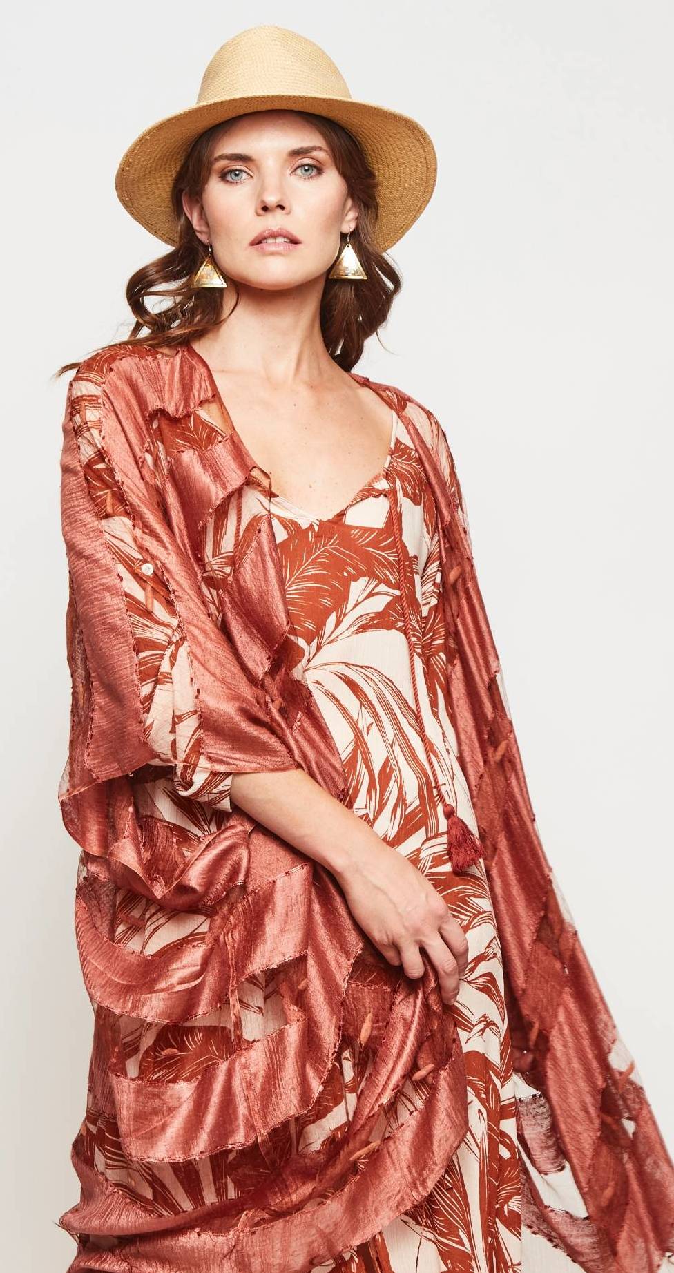Manta Seda Camel