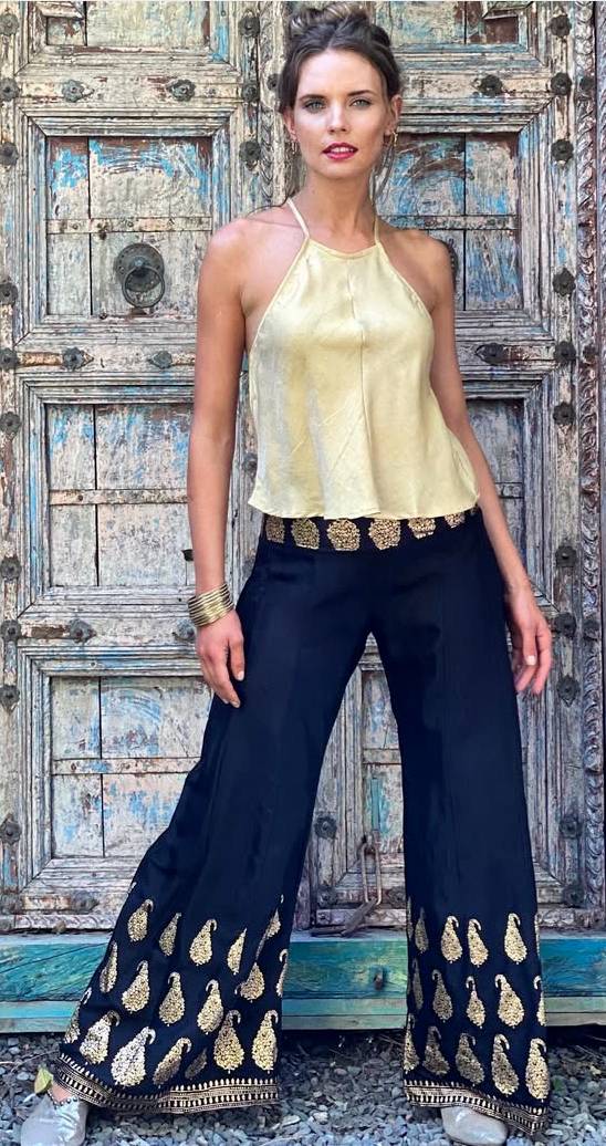 Pantalon Block Gold  Black Pump - S
