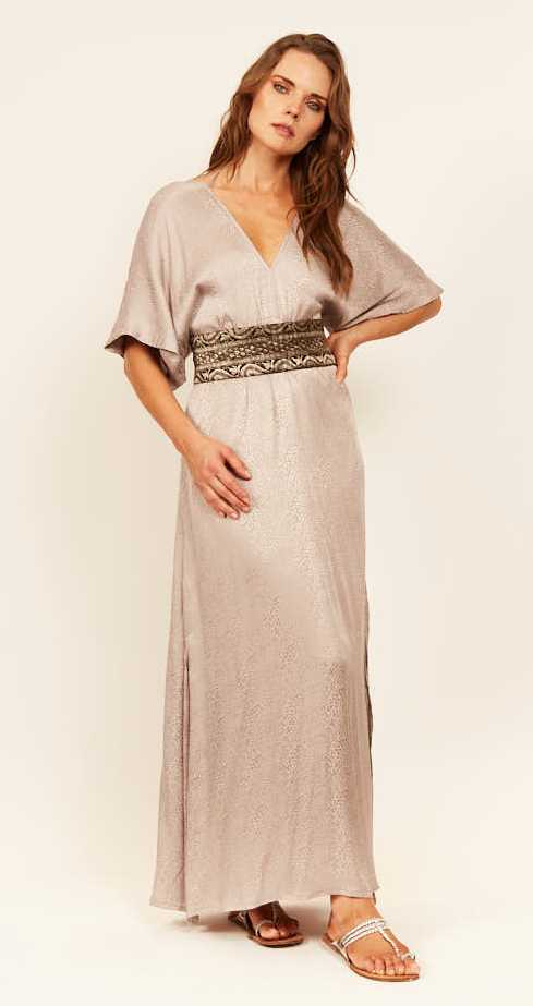 VESTIDO GLOW MALVA PITON