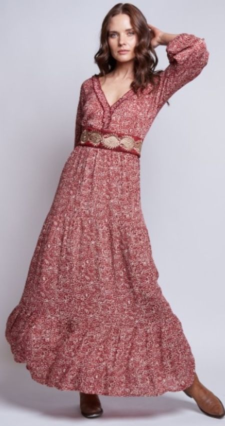VESTIDO ELASTIC RED TRIBAL