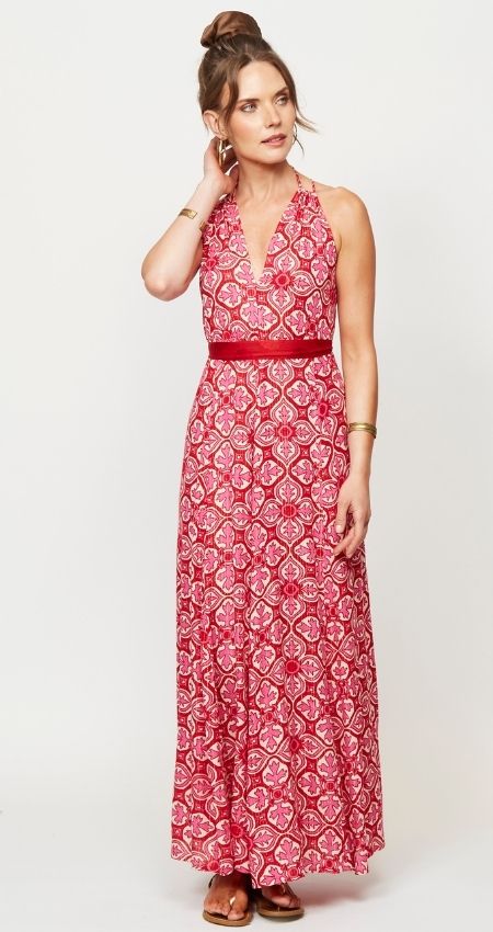 VESTIDO LACE FUCSIA SHINE