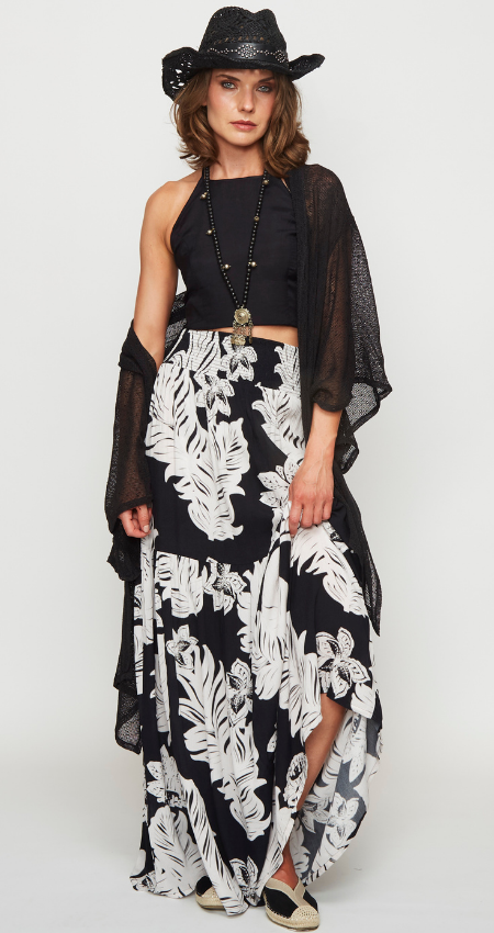 Vestido Barcelona Black Flower